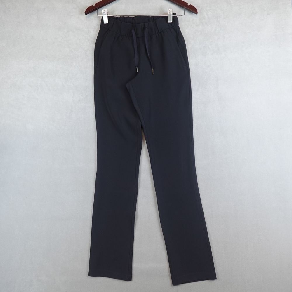 Lululemon On The Fly Pant Full Length 31" Womens 0 Black Luxtreme Pockets